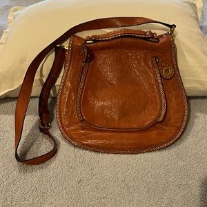 Rebecca Minkoff peach/orange leather crossbody with top handle